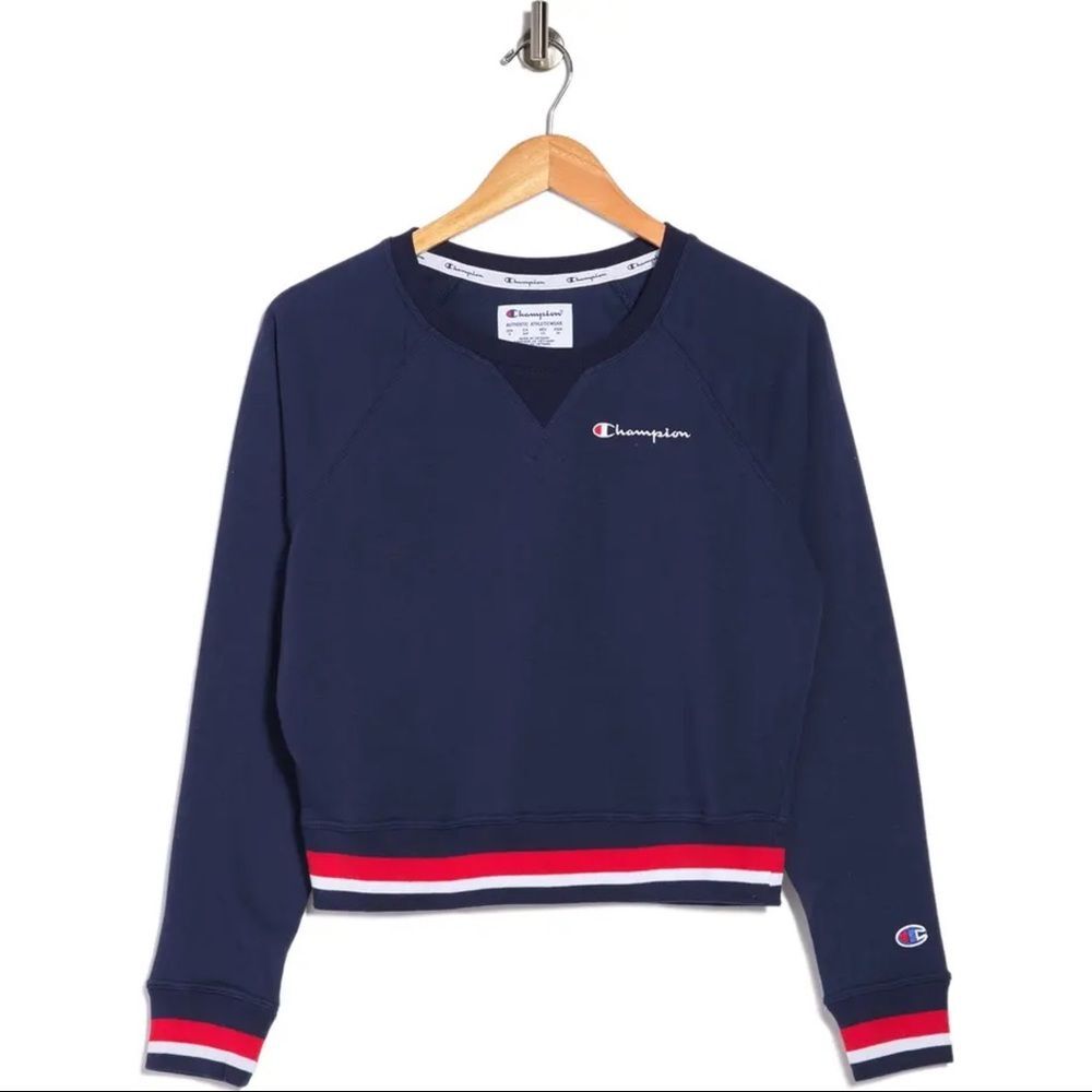 NWT Champion Campus French Terry Navy Blue Sweatshirt